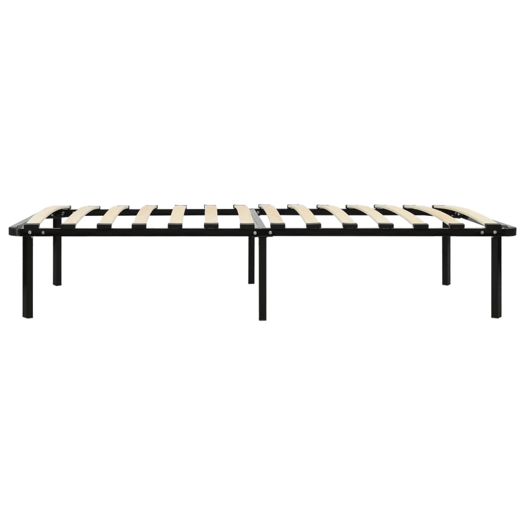 vidaXL Bed Frame without Mattress Black Metal 100x200 cm