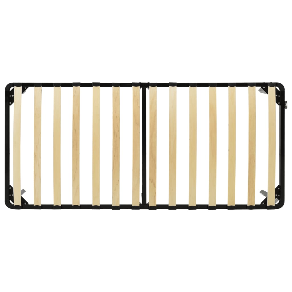 vidaXL Bed Frame without Mattress Black Metal 100x200 cm