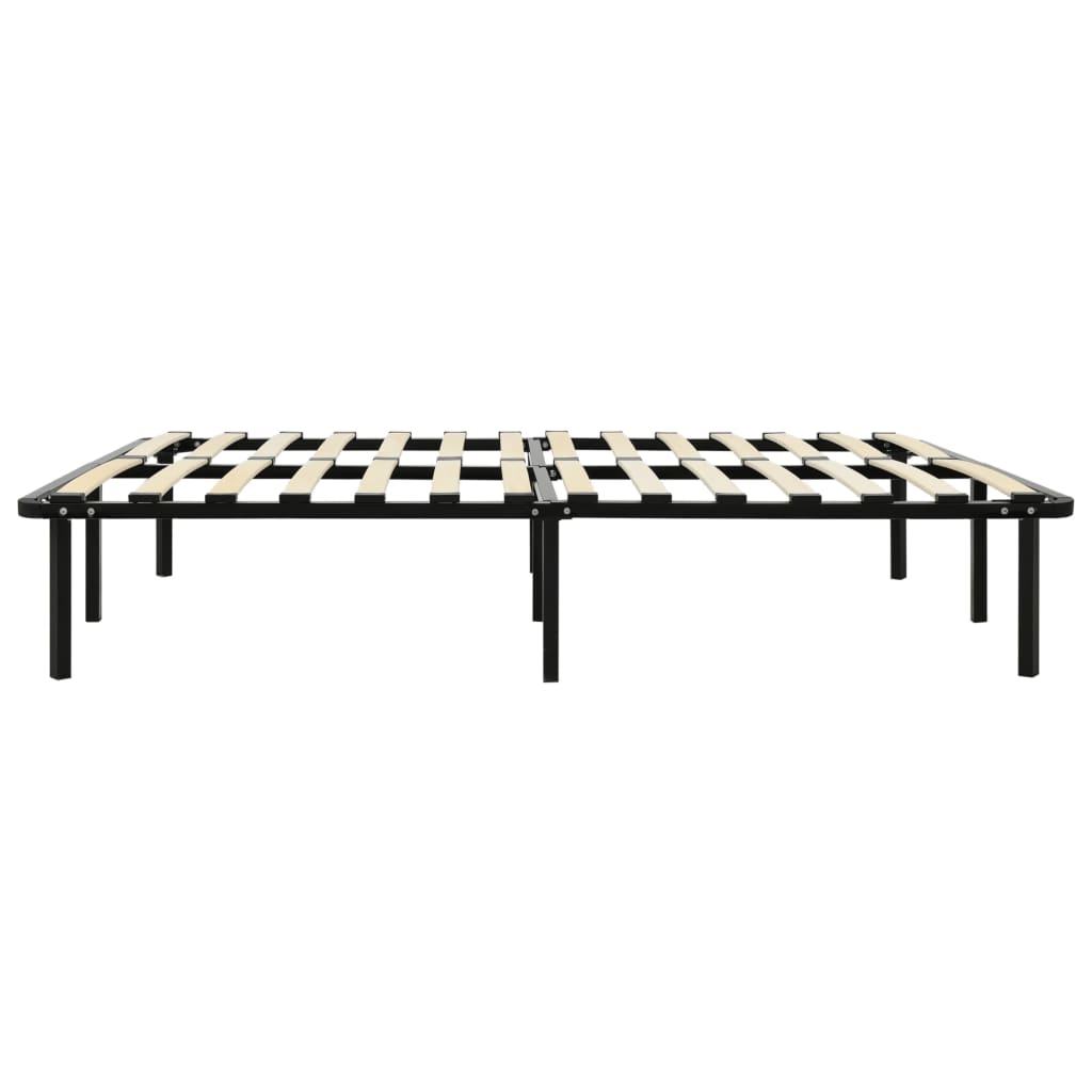 vidaXL Bed Frame | Black | Metal | Double |  Durable  | Bed Frame | Rectangular