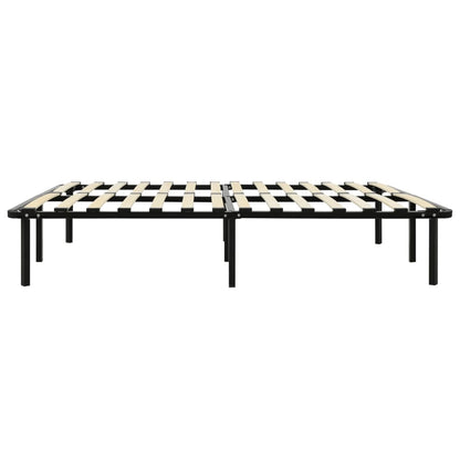 vidaXL Bed Frame | Black | Metal | Double |  Durable  | Bed Frame | Rectangular