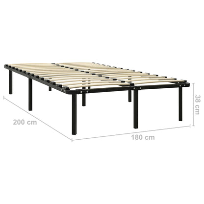 vidaXL Bed Frame | Black | Metal | Super King | Classic | Bed Frame