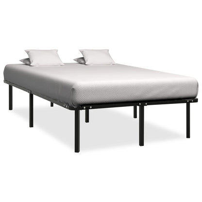 vidaXL Bed Frame without Mattress Black Metal 200x200 cm