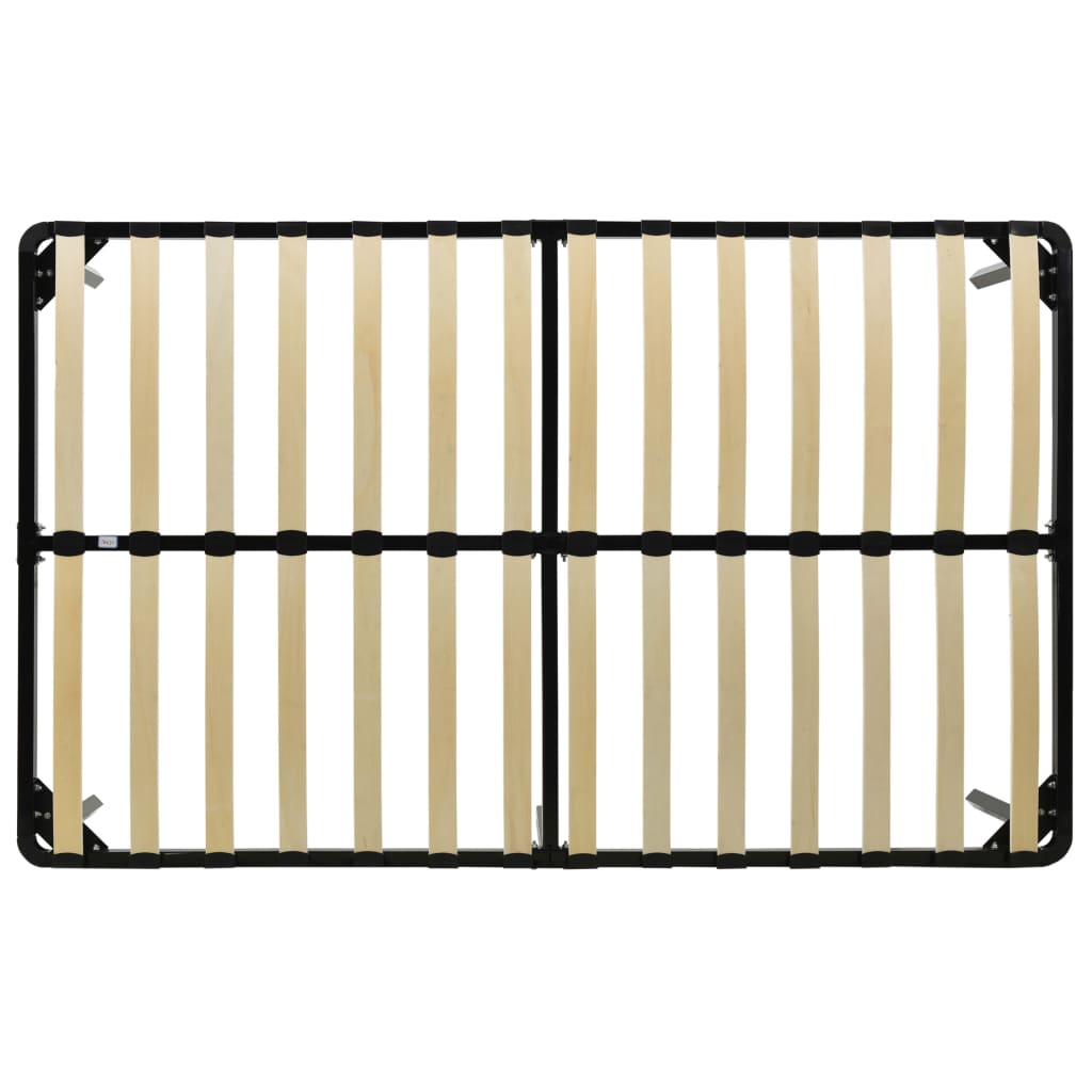 vidaXL Bed Frame without Mattress Black Metal 200x200 cm