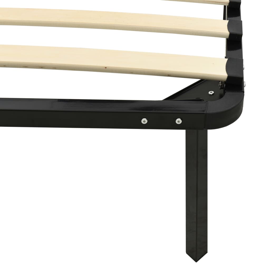 vidaXL Bed Frame without Mattress Black Metal 200x200 cm
