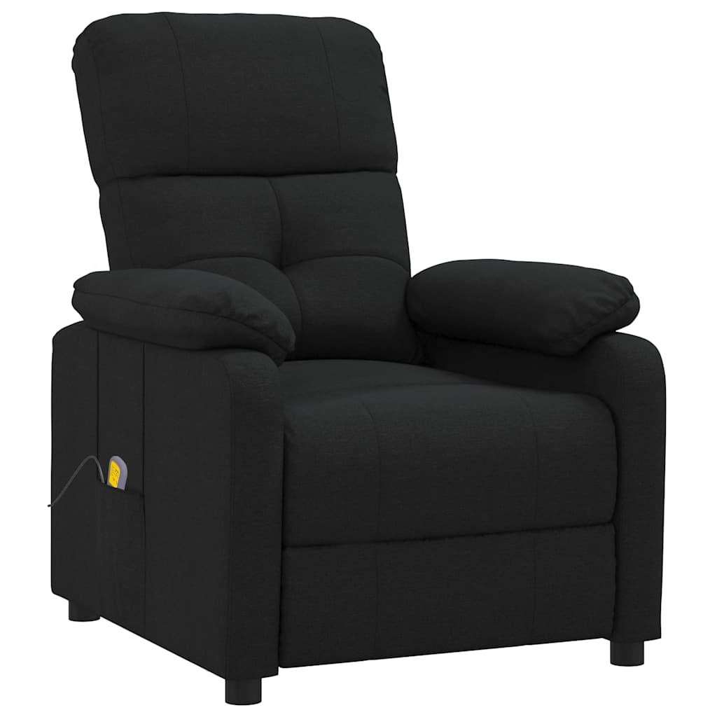 vidaXL Massage Chair Black Fabric