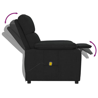 vidaXL Massage Chair Black Fabric