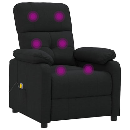 vidaXL Massage Chair Black Fabric