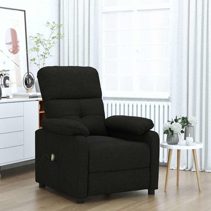 vidaXL Massage Chair Black Fabric