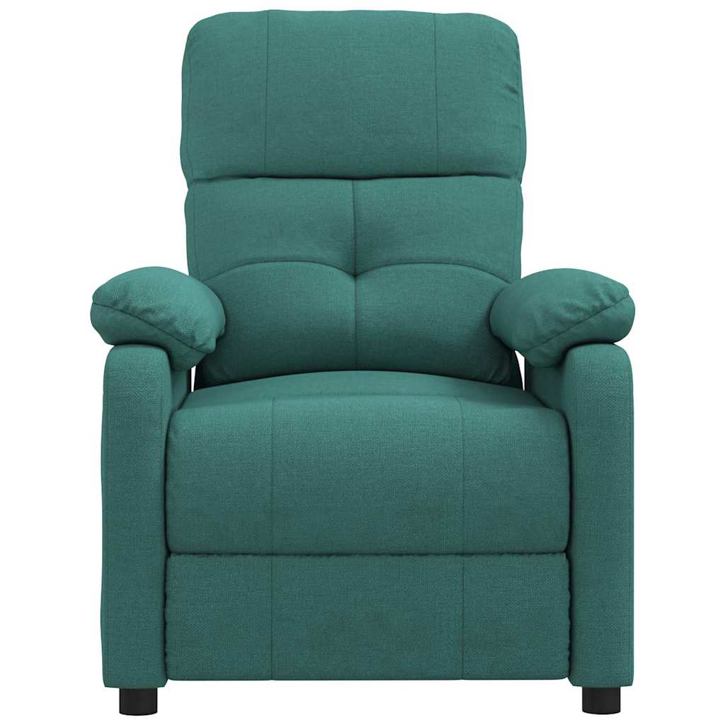 vidaXL Massage Chair Dark Green Fabric
