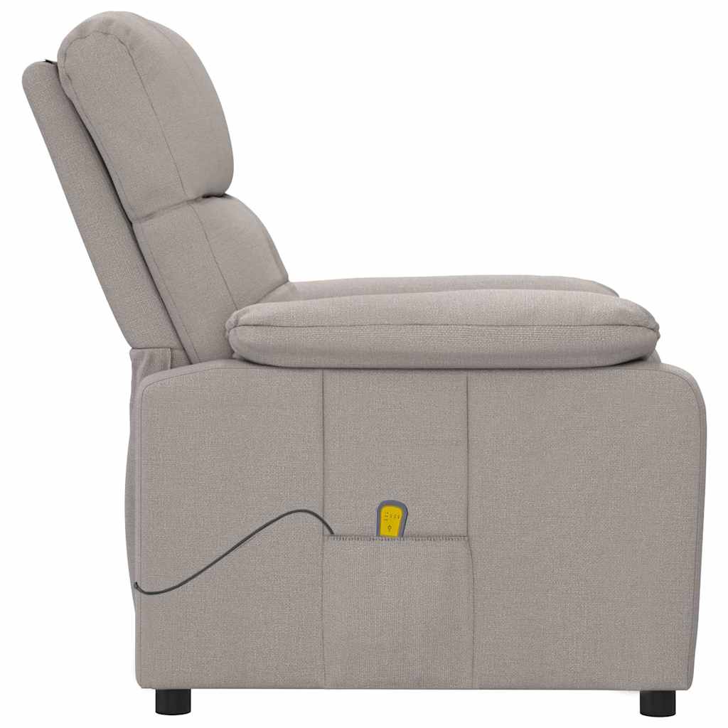 vidaXL Massage Chair Taupe Fabric
