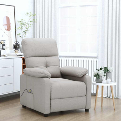 vidaXL Massage Chair Taupe Fabric