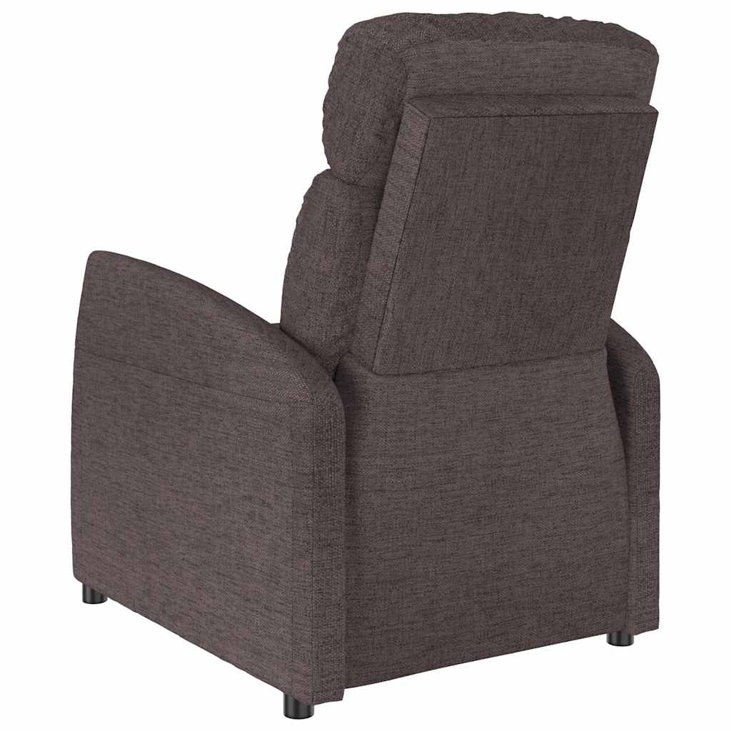vidaXL Massage Chair Dark Brown Fabric