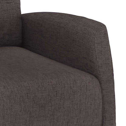 vidaXL Massage Chair Dark Brown Fabric