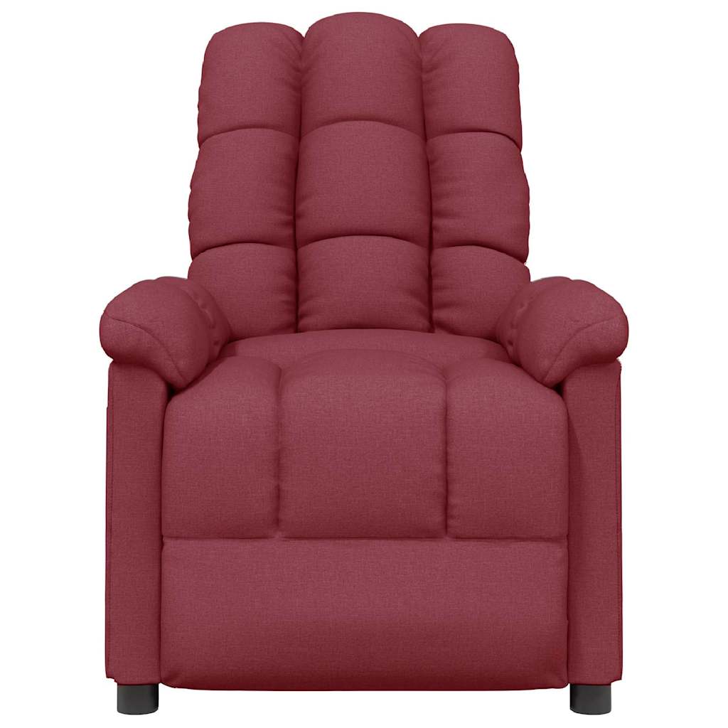 vidaXL Recliner Chair Wine Red Fabric