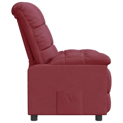 vidaXL Recliner Chair Wine Red Fabric