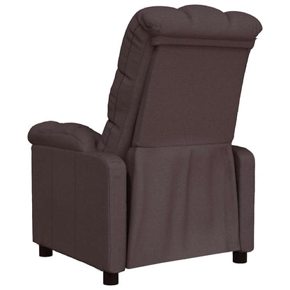 vidaXL Recliner Chair Dark Brown Fabric