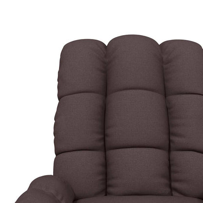 vidaXL Recliner Chair Dark Brown Fabric