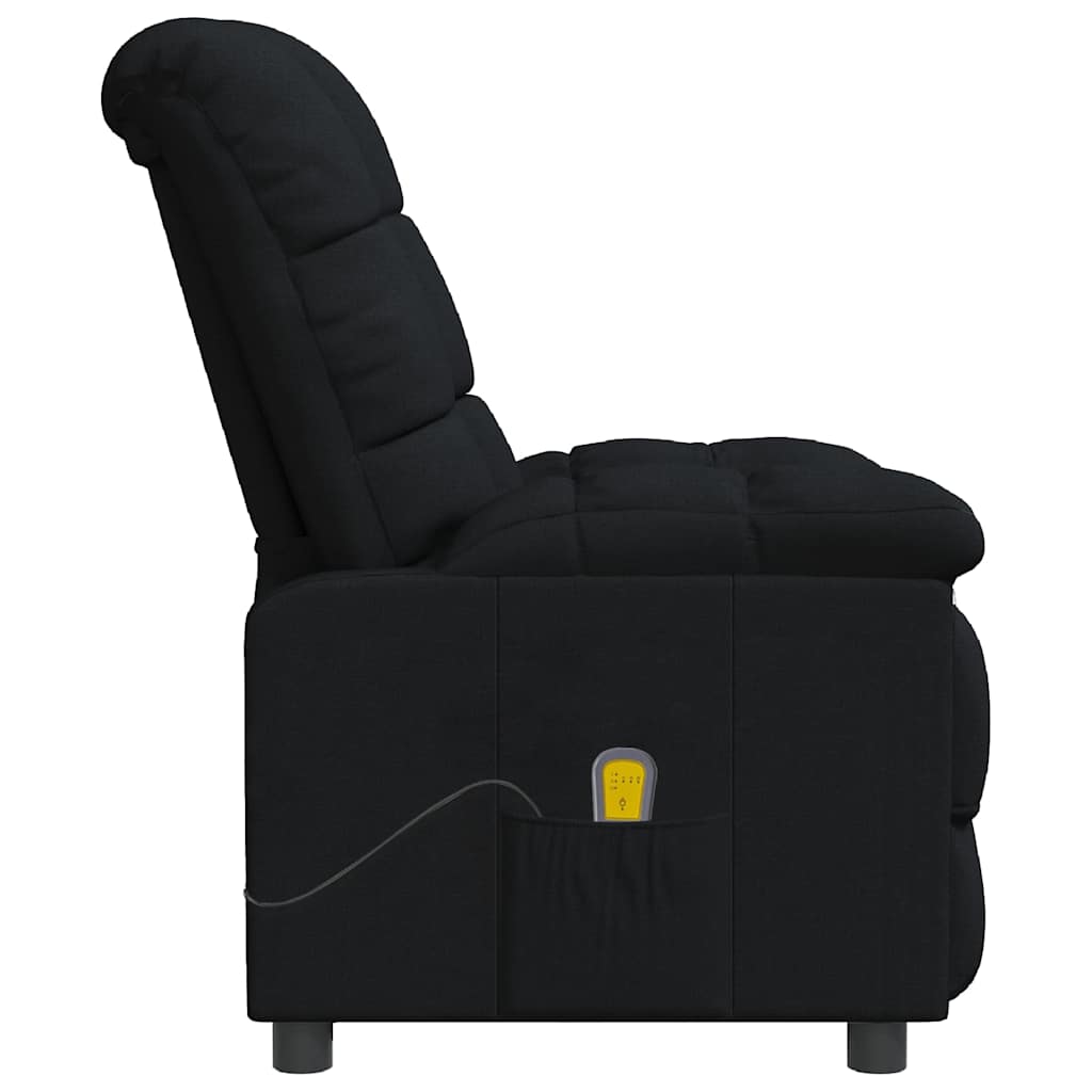vidaXL Massage Chair Black Fabric