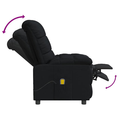 vidaXL Massage Chair Black Fabric