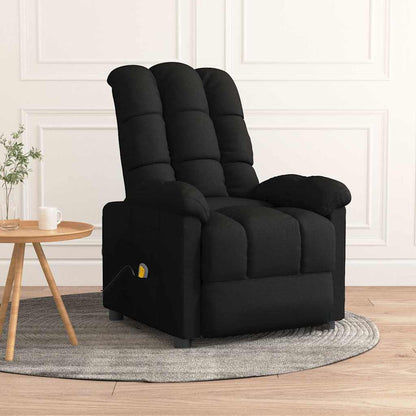 vidaXL Massage Chair Black Fabric