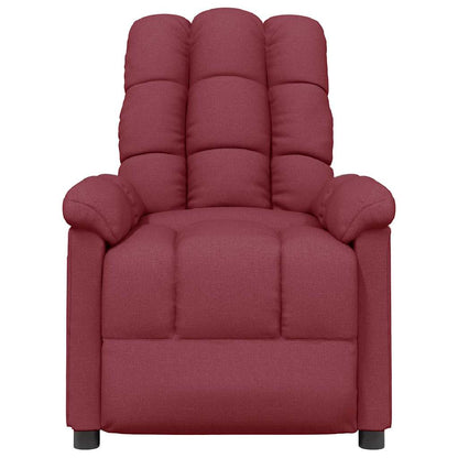 vidaXL Massage Chair Wine Red Fabric