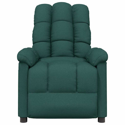 vidaXL Massage Chair Dark Green Fabric