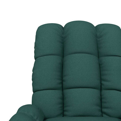vidaXL Massage Chair Dark Green Fabric