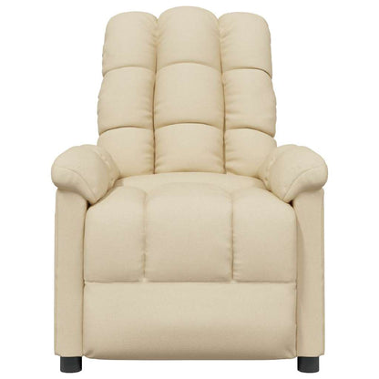 vidaXL Massage Chair Cream Fabric