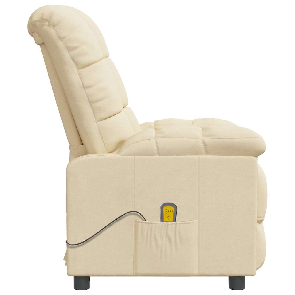 vidaXL Massage Chair Cream Fabric