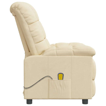 vidaXL Massage Chair Cream Fabric