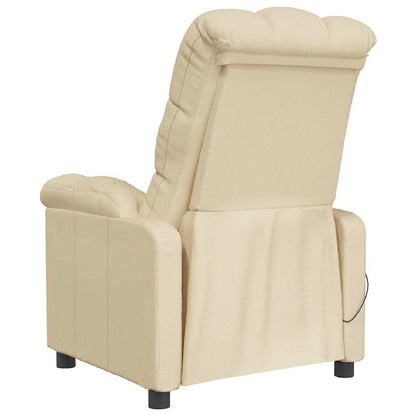 vidaXL Massage Chair Cream Fabric