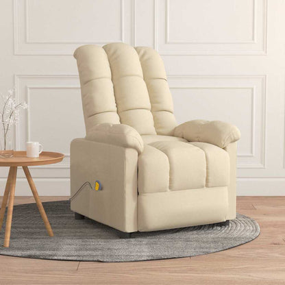 vidaXL Massage Chair Cream Fabric