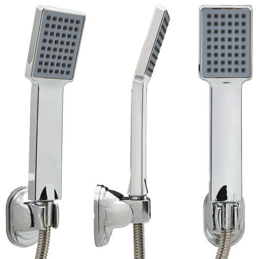 vidaXL Handheld Shower Head with 1.5 m Hose Chrome