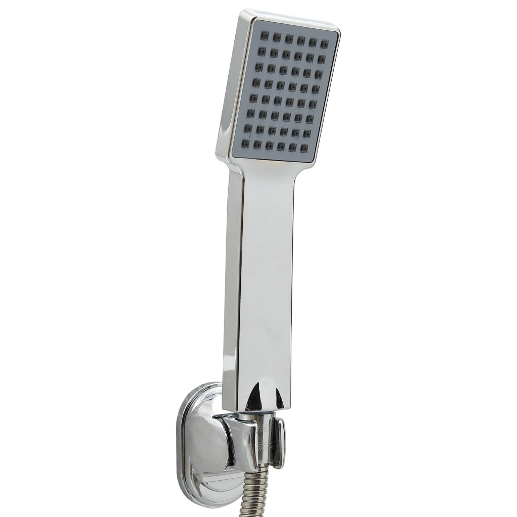 vidaXL Handheld Shower Head with 1.5 m Hose Chrome