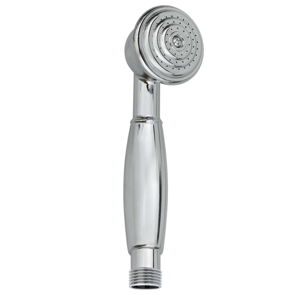vidaXL 2-Handle Bathtub Faucet + Hand Shower Diverter Chrome Retro