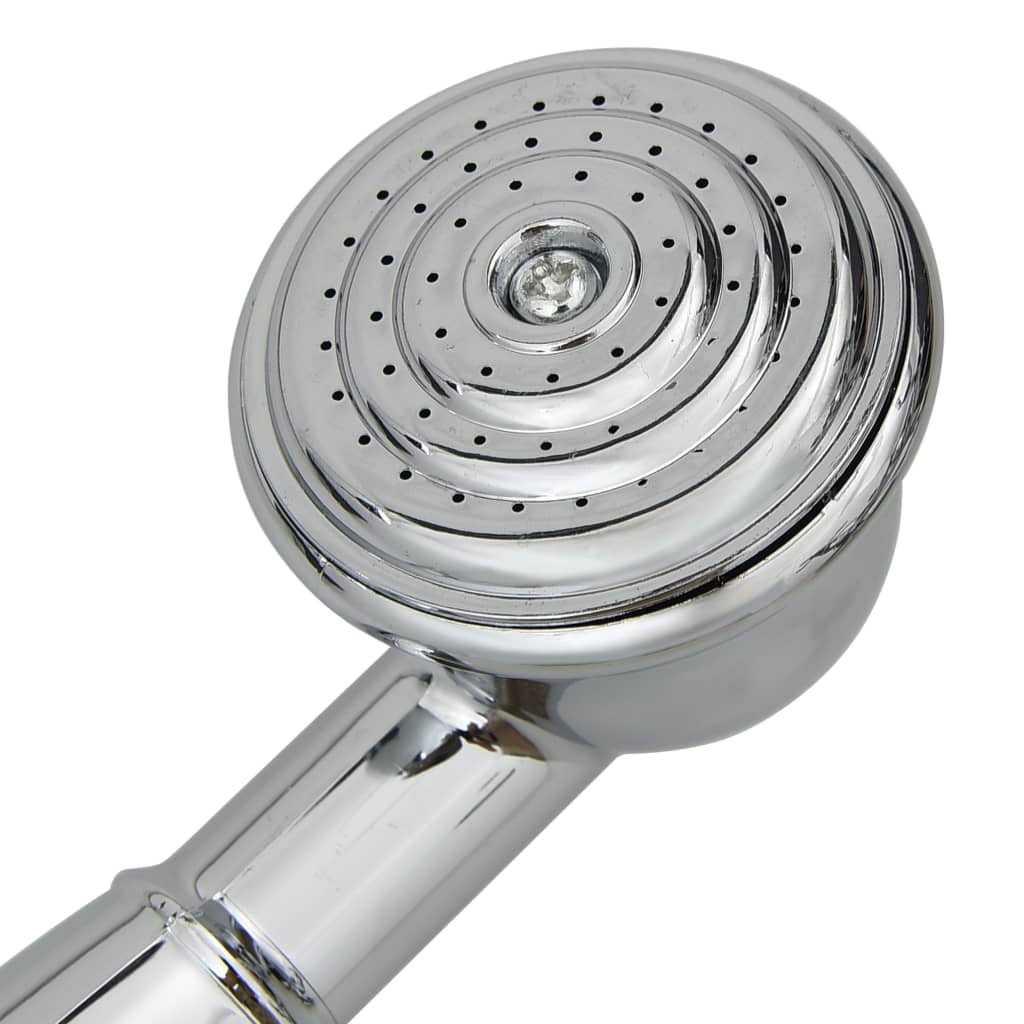 vidaXL 2-Handle Bathtub Faucet + Hand Shower Diverter Chrome Retro