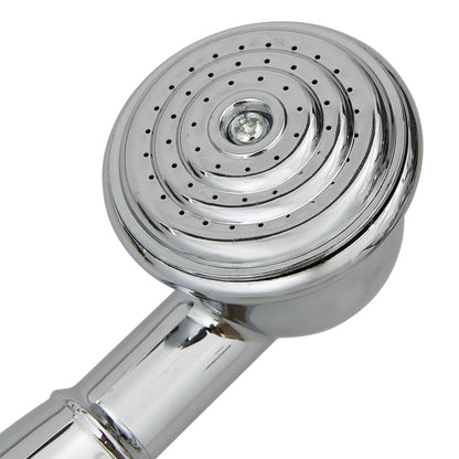 vidaXL 2-Handle Bathtub Faucet + Hand Shower Diverter Chrome Retro