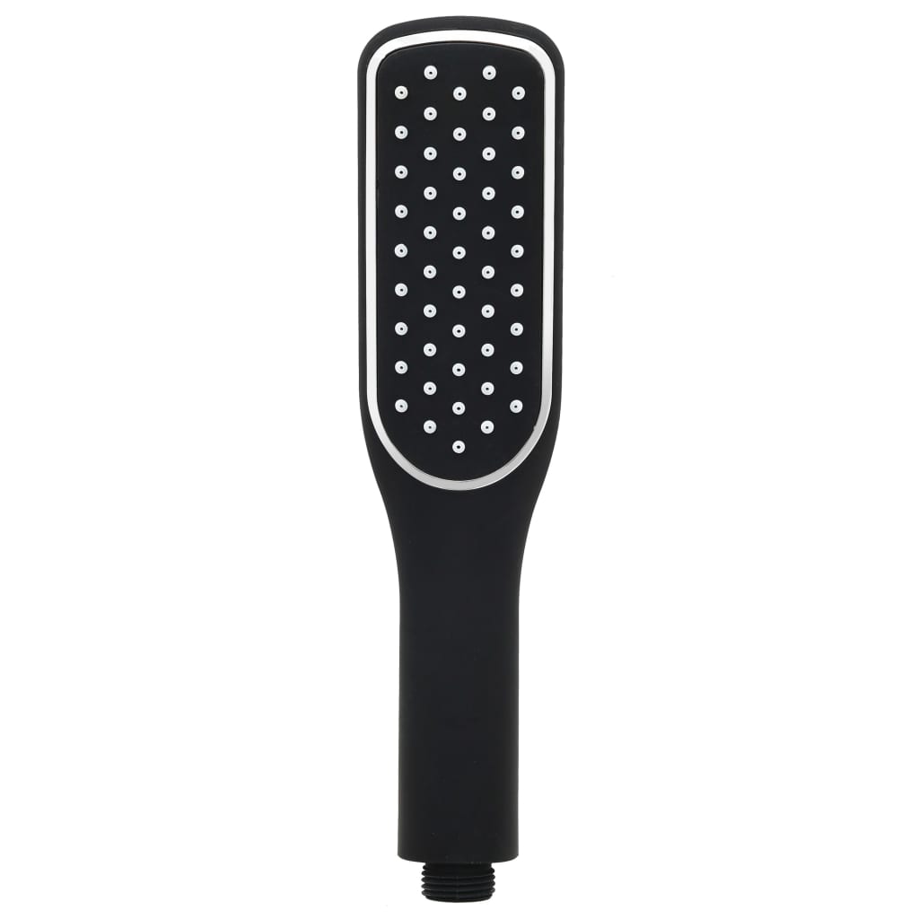 vidaXL Dual Head Shower Set with Mixer and Hose Black