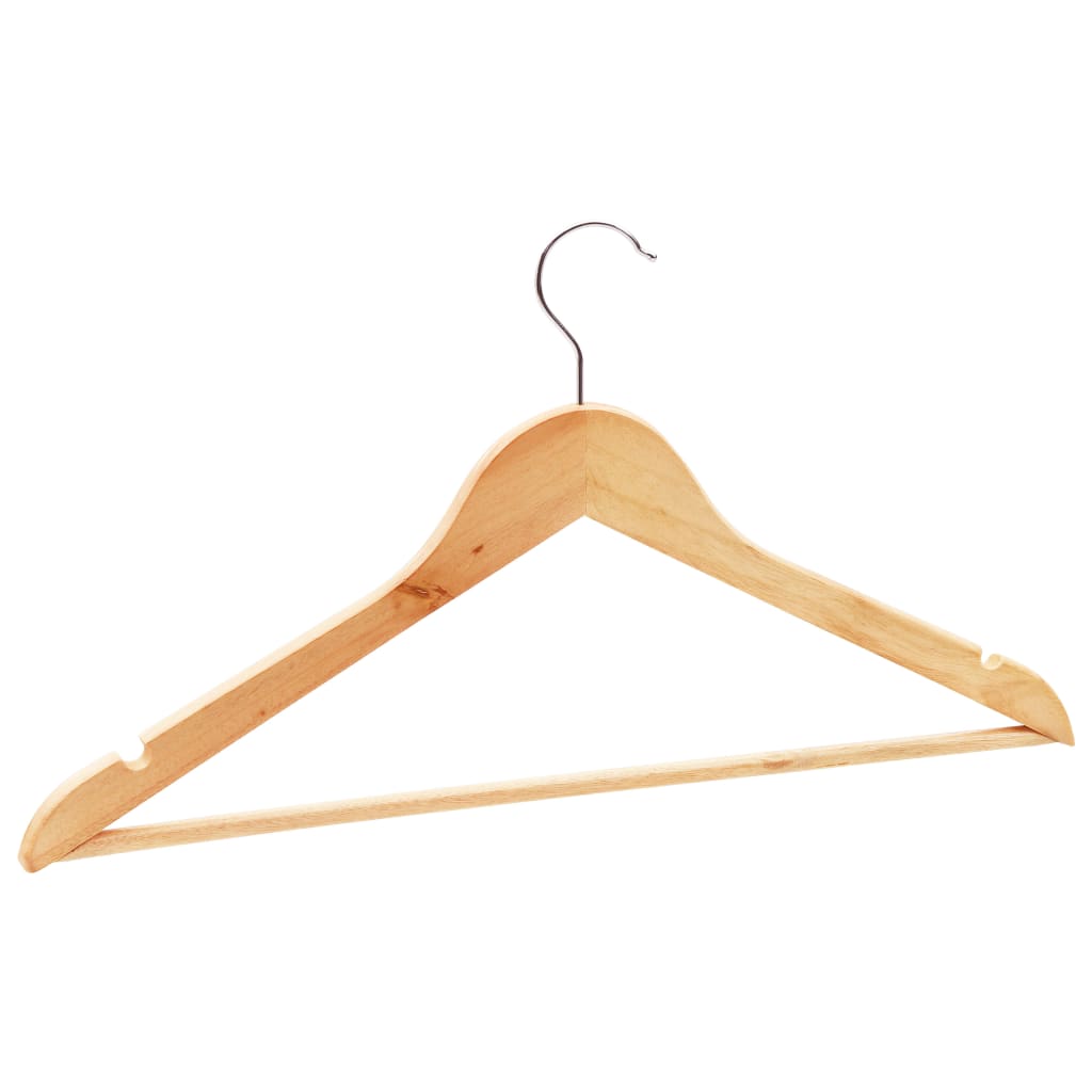 vidaXL Hanger | Set of 20 | Light Brown | Hardwood, metal | Standard | Rotatable