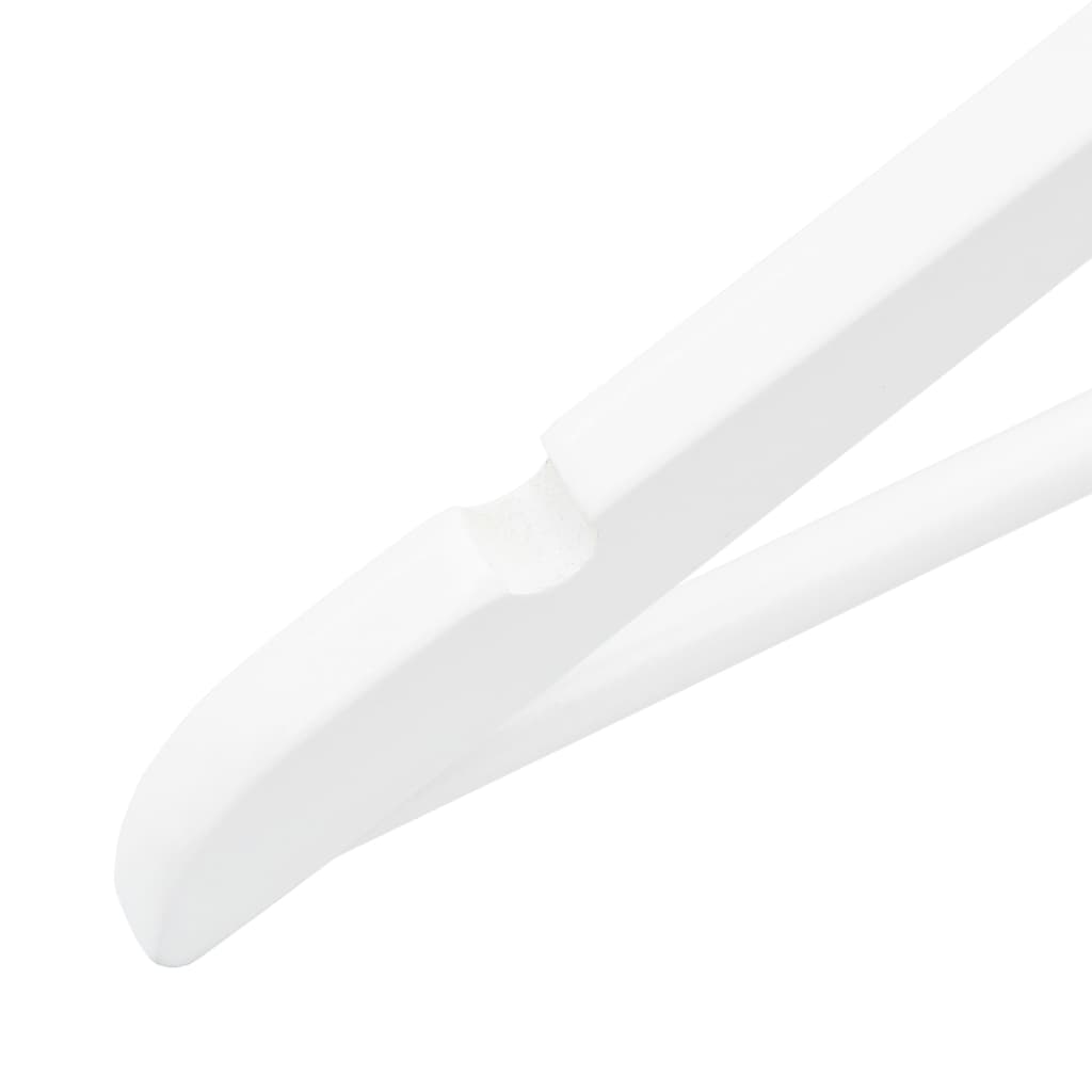 vidaXL 100 pcs Clothes Hanger Set Non-slip White Hardwood