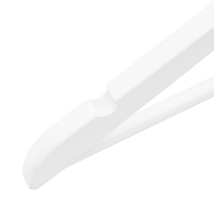 vidaXL 100 pcs Clothes Hanger Set Non-slip White Hardwood
