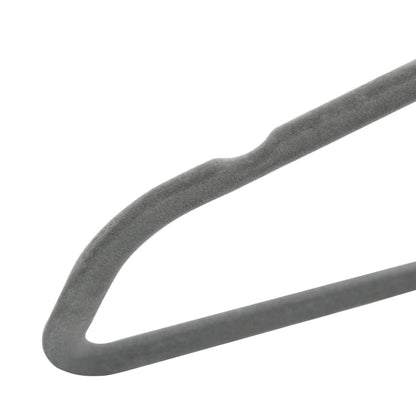 vidaXL 20 pcs Clothes Hanger Set Anti-slip Grey Velvet