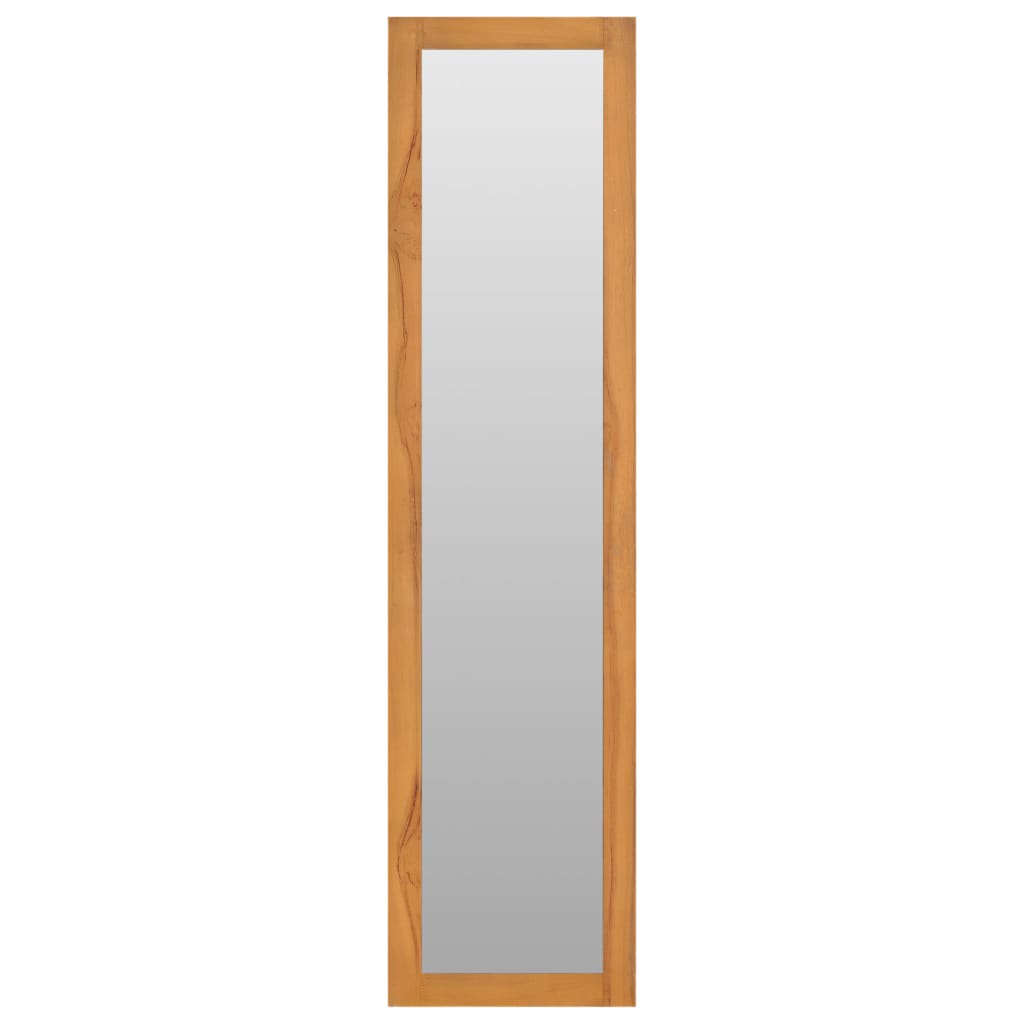 vidaXL Wall Mirror with Shelves 30x30x120 cm Solid Teak Wood