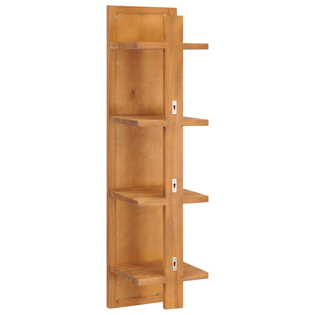 289070 vidaXL Wall Mirror with Shelves 30x30x120 cm Solid Teak Wood