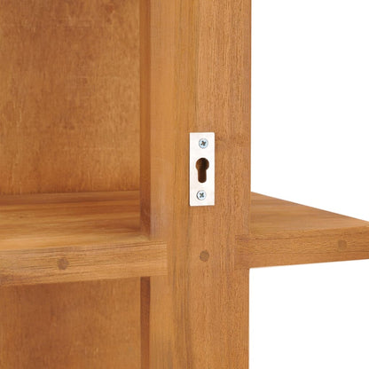 vidaXL Wall Mirror with Shelves 30x30x120 cm Solid Teak Wood