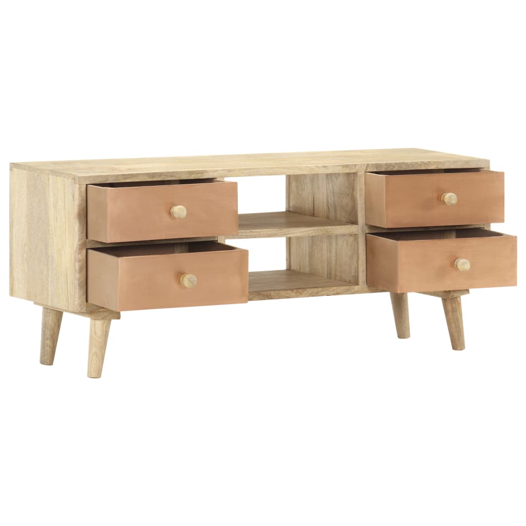 vidaXL TV Cabinet 110x30x45 cm Solid Mango Wood