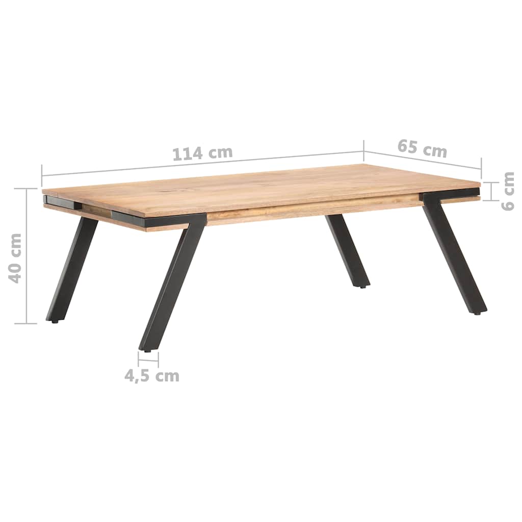 288118 vidaXL Coffee Table 114x65x40 cm Solid Mango Wood