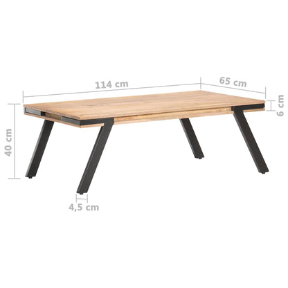 288118 vidaXL Coffee Table 114x65x40 cm Solid Mango Wood