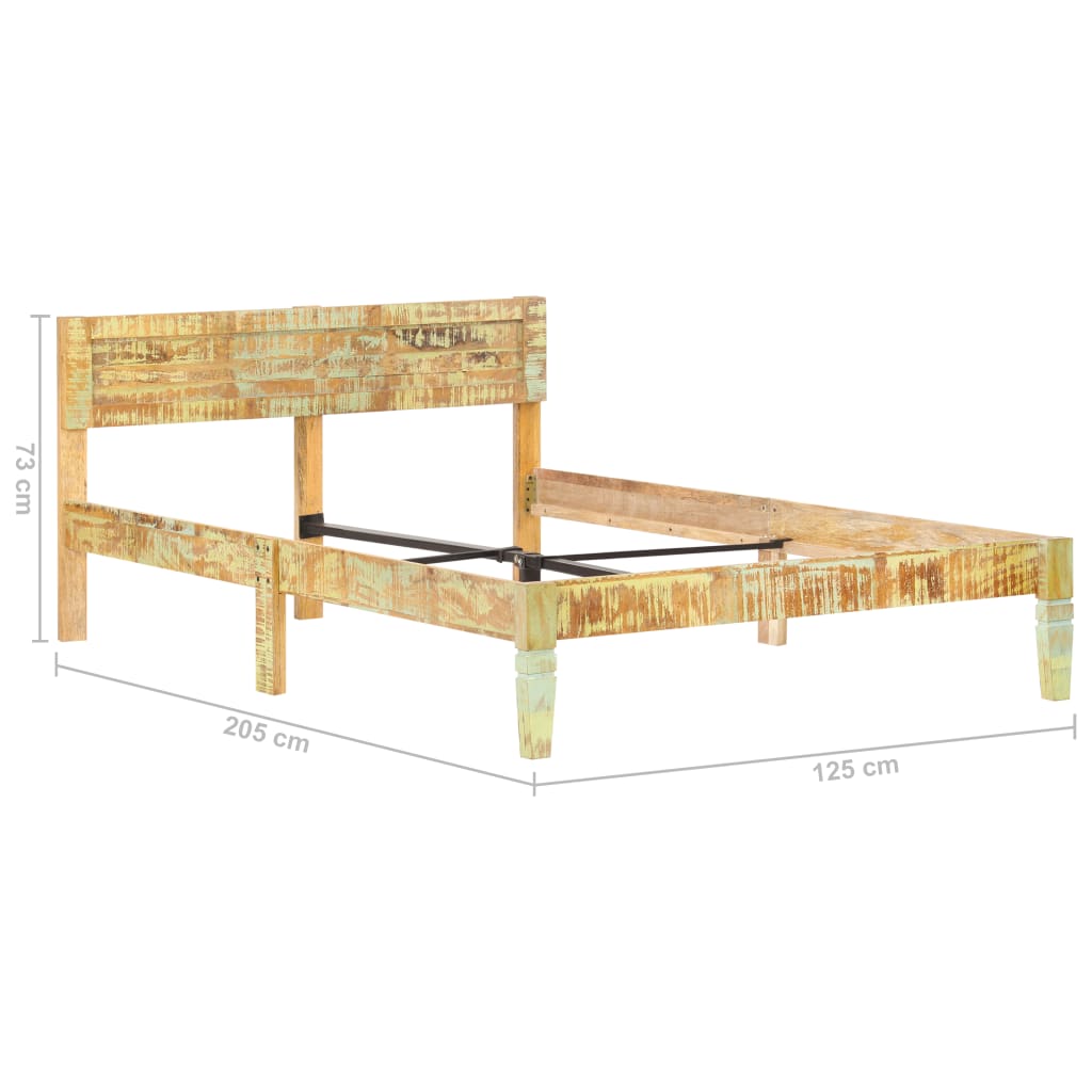 vidaXL Bed Frame without Mattress Solid Reclaimed Wood 120x200cm
