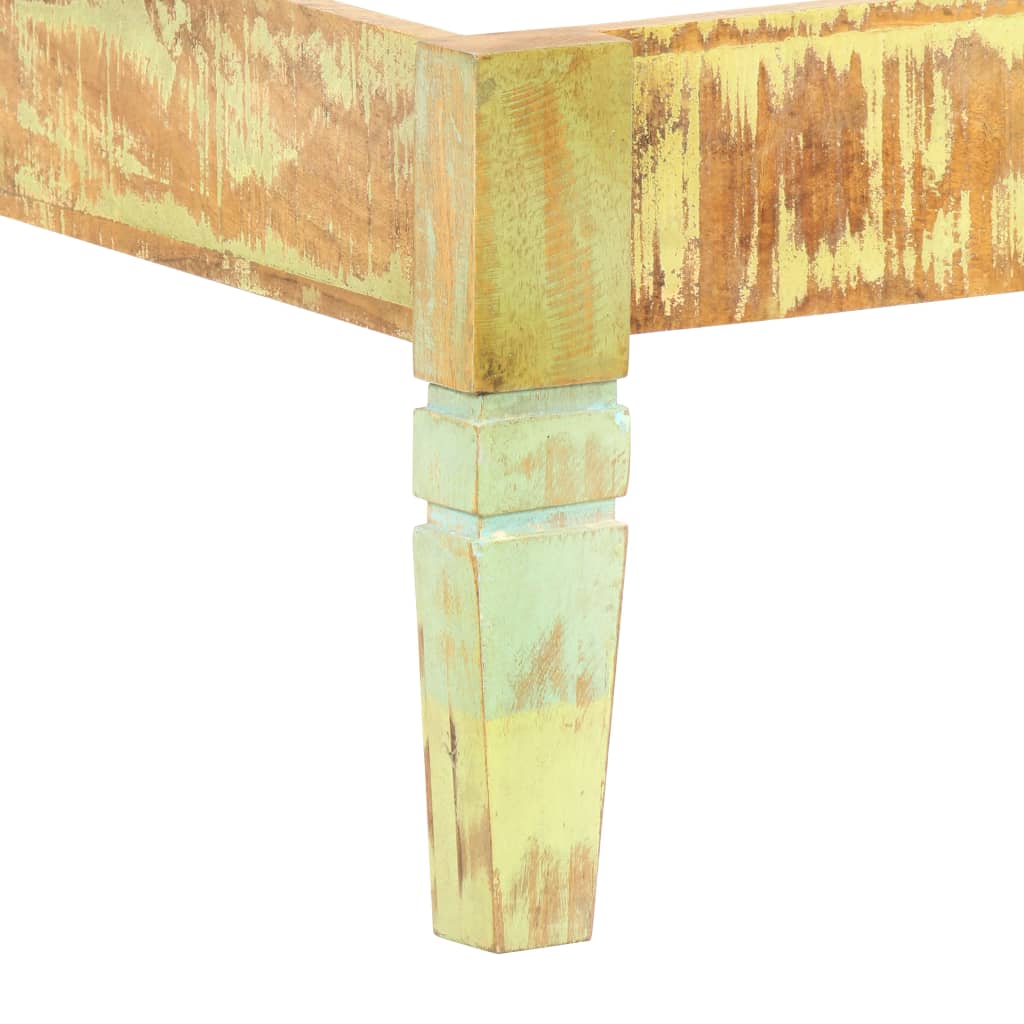 vidaXL Bed Frame | Reclaimed Wood Colour | Solid reclaimed wood, steel | Double